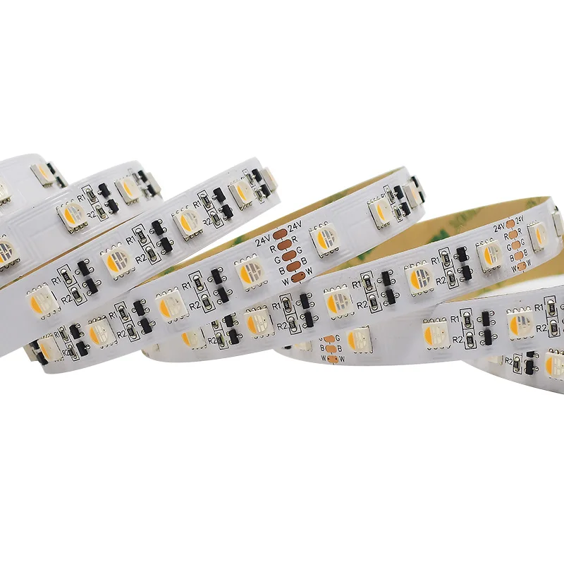 Яркая оптовая продажа 5050 RGBW Светодиодная лента 60 светодиодов 12 мм ширина 24 В Гибкая светодиодная умная для вечеринки