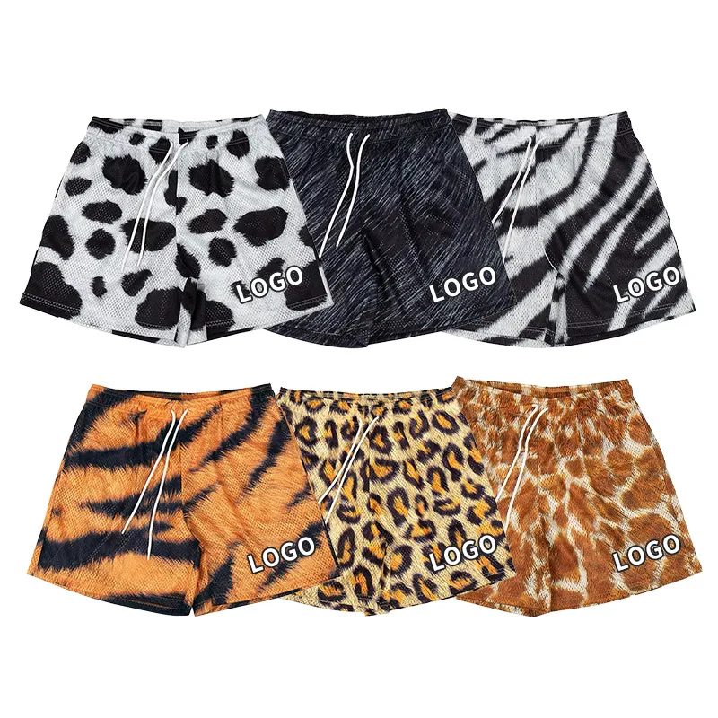 Сублимационные повседневные двухслойные мужские пляжные шорты из полиэстера