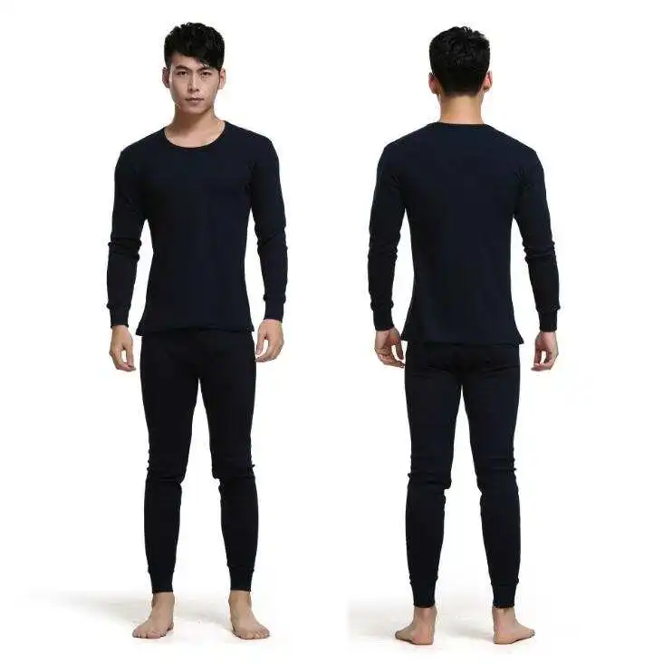 Прямая продажа с фабрики, модный мужской однотонный хлопковый базовый хлопковый свитер, костюм на осень и зиму, термобелье, оптовая продажа