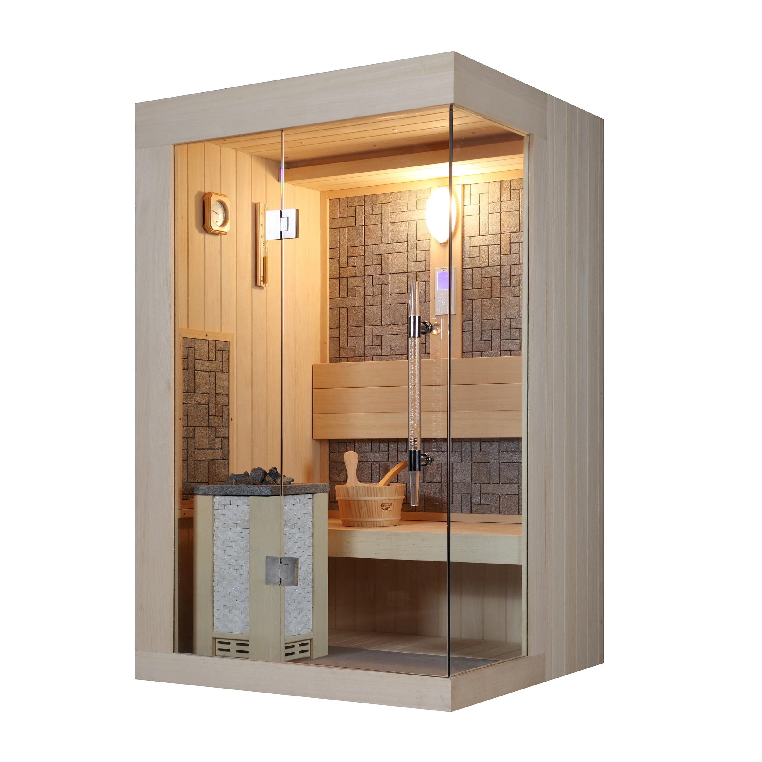 MEXDA Wood Dry Steam Sauna Room Indoor Bath Traditional Sauna House 2 People Sauna Bath Price WS-1252C