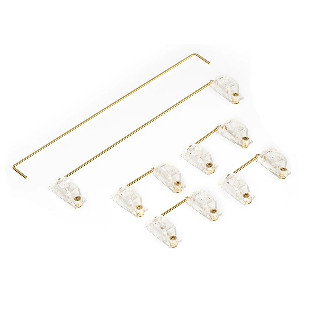 DUROCK Transparent Gold Plated 2U 6.25U 7U 3U Screw in Stabilizers PCB Mount keyboard Stabilizer Space Bar Keycap Stabilisers