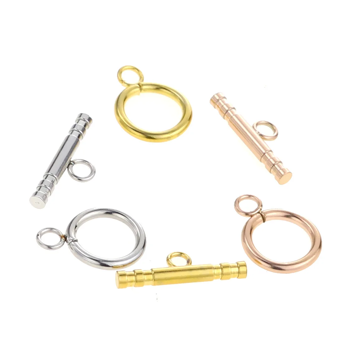 Stainless Steel OT Clasps Buckle Irregular Curved Toggle Clasp Connectors for Bracelet Necklace DIY