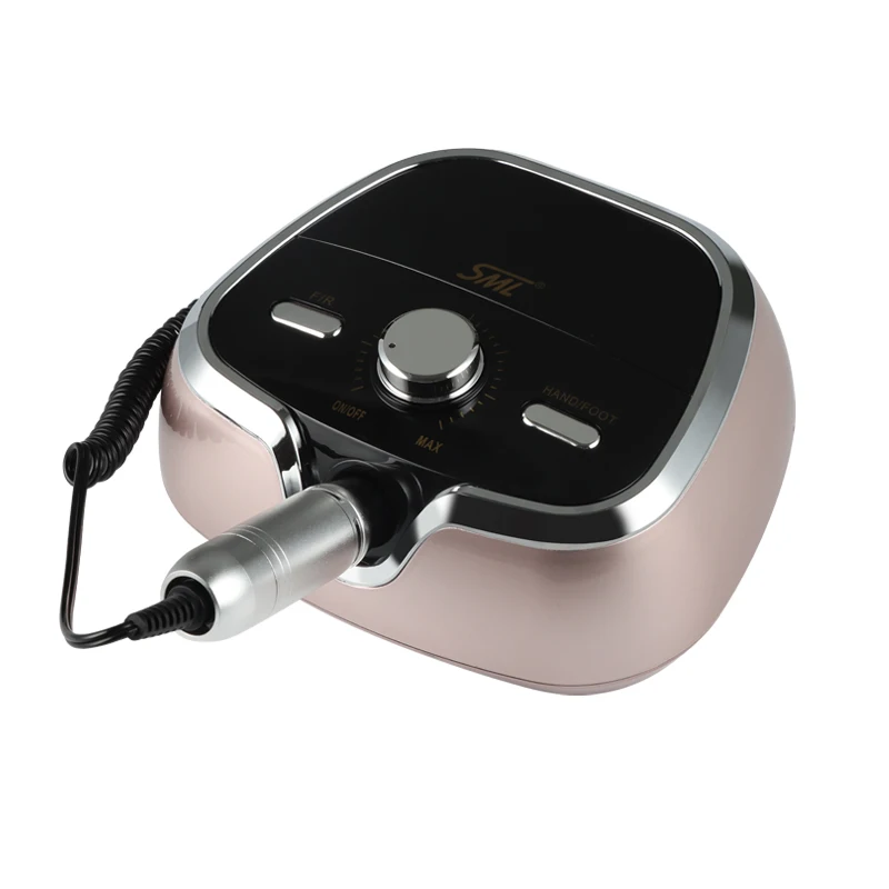 SML M3 Electric Nail Drill Art File Machine for Acrylic Nail Manicure Pedicure with Pedal Buffer Professional Beauty Salon use