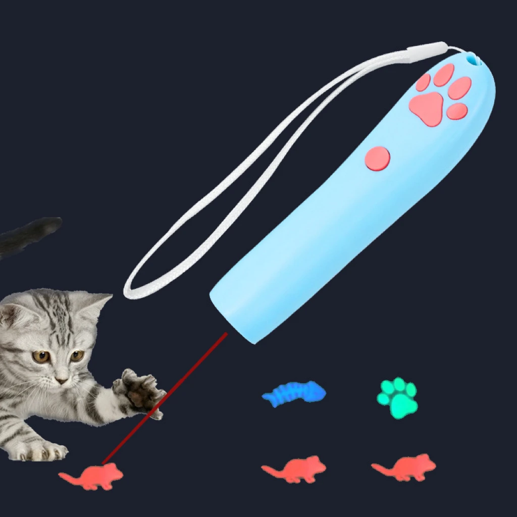 New Upgrade LED Laser Pen Pet Funny Toy Pointer Quality Interactive Cat Toys With Multiple Patterns Laser Funny Cat Stick