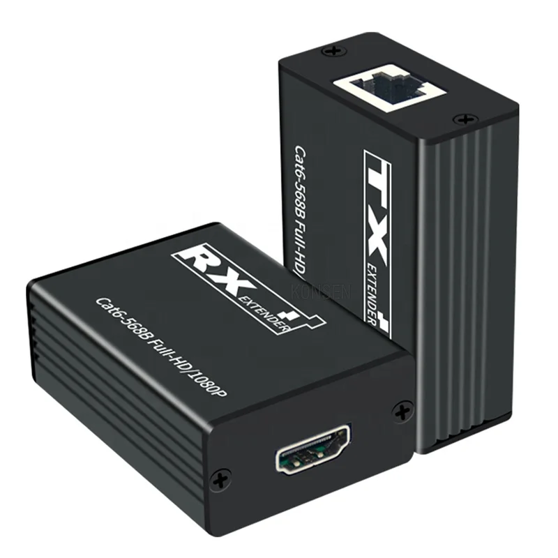 1080p HDMI Ethernet LAN Cat7 HDMI extender to RJ45 30m