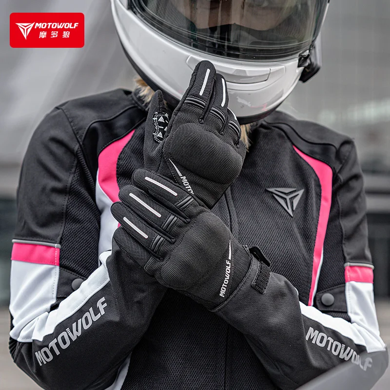 Motowolf breathable summer gloves for women riding gloves touch screen motorcycle accessories