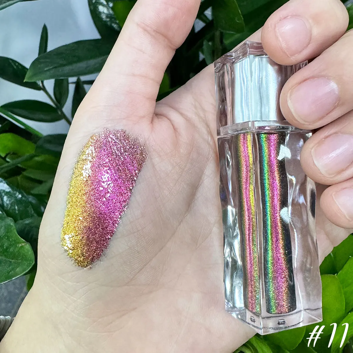 Private Label Chameleon Shimmer Liquid Lipstick Glitter Metallic Lip Gloss Makeup Duo-chrome Holographic Custom Logo Lip Stick
