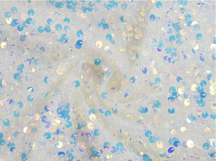 Fashion gold magic color fish scale embroidery sequins cloth stage dress decoration cloth multicolor spot sequins fabric