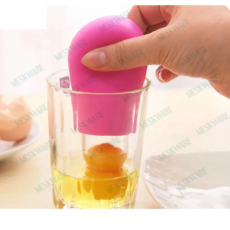 LFGB standard easy to use yolk fish silicone egg separator