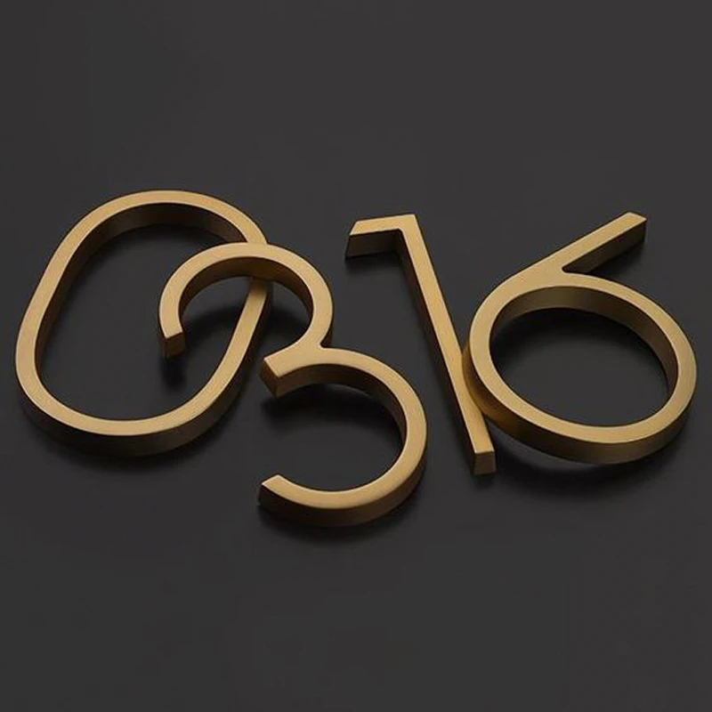 Stainless SteelXizheng  Floating House Number, Metal Modern House Numbers, Garden Door Mailbox Number Sign Coated Glossy Black