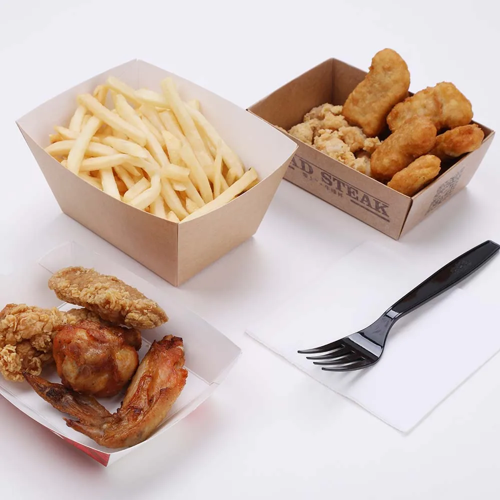 custom logo printed top quality paper food box for fried chicken
