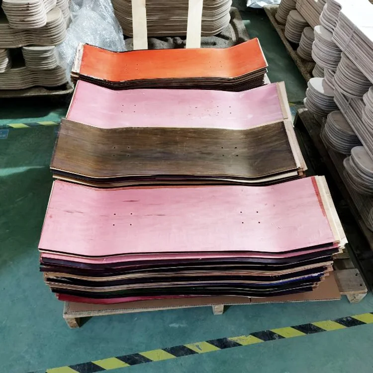 whosale uncut 100% epoxy glue wood uncut Canadian maple blank skateboard deck