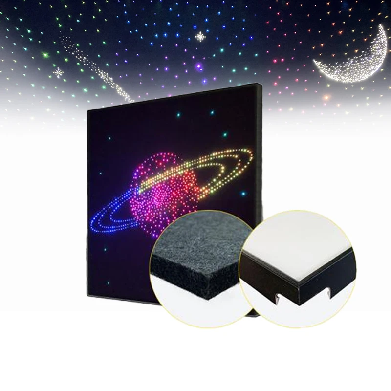 Hotel PMMA fiber optic light starry sky ceiling custom pattern 0.4W ceiling panel