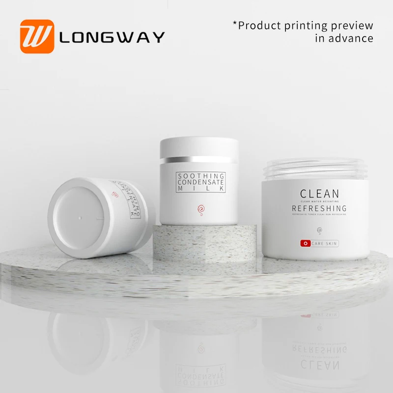 30g 50g 100g PP plastic white matte double wall cream lip scrub jar for cosmetic body butter container