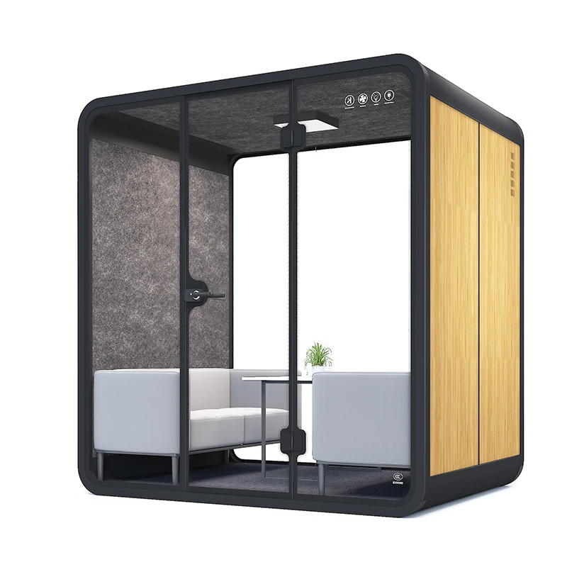 Sound proof sensor light silent single phone booth