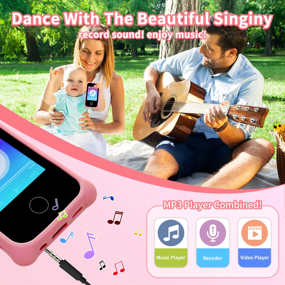 2.8 Inch Touch Screen Rechargeable Kids Smart Phone Mobile Smart Cell Phone With Camera For Kids Toddler Smart Phone
