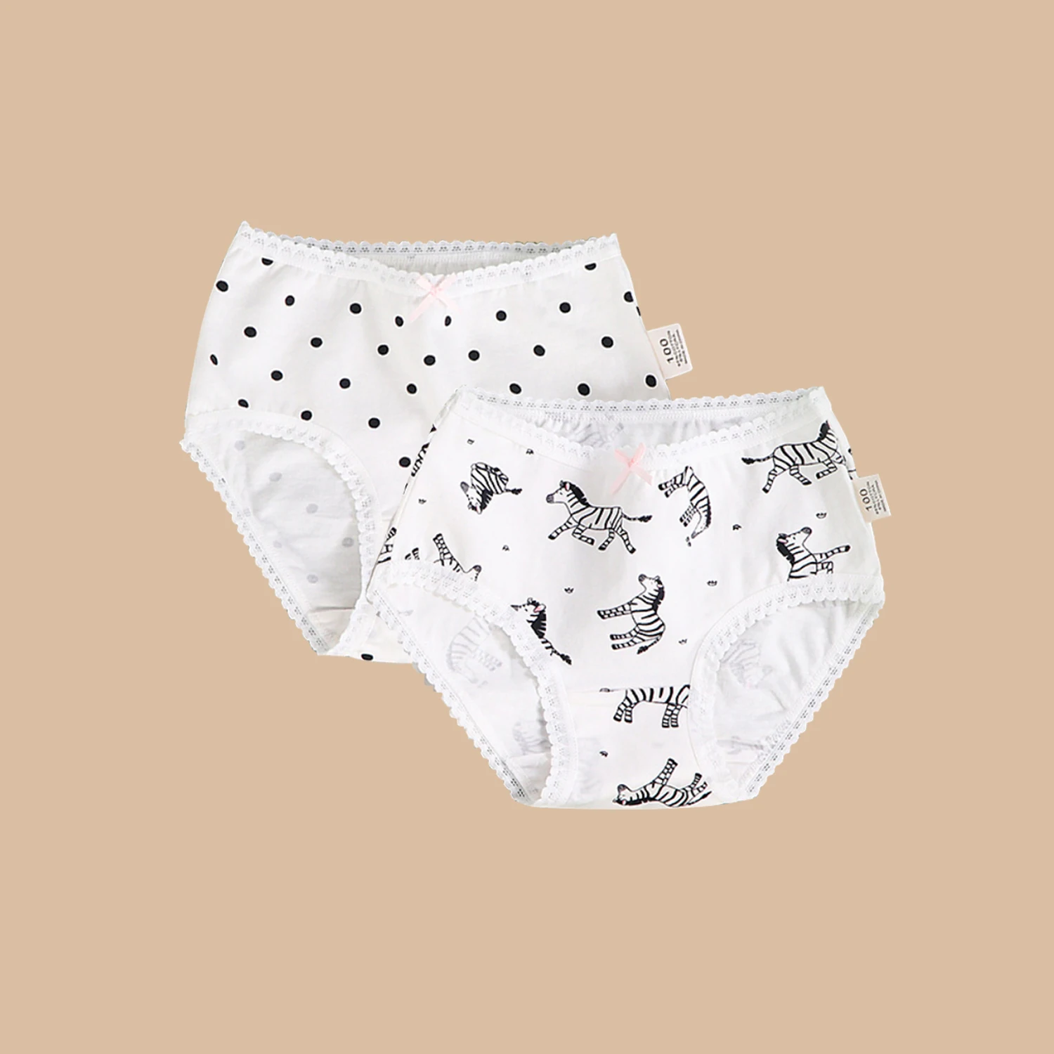 0-3y Girl Underwear New Stretch Baby Lace Girls Cartoon Briefs Wholesale/ODM/OEM