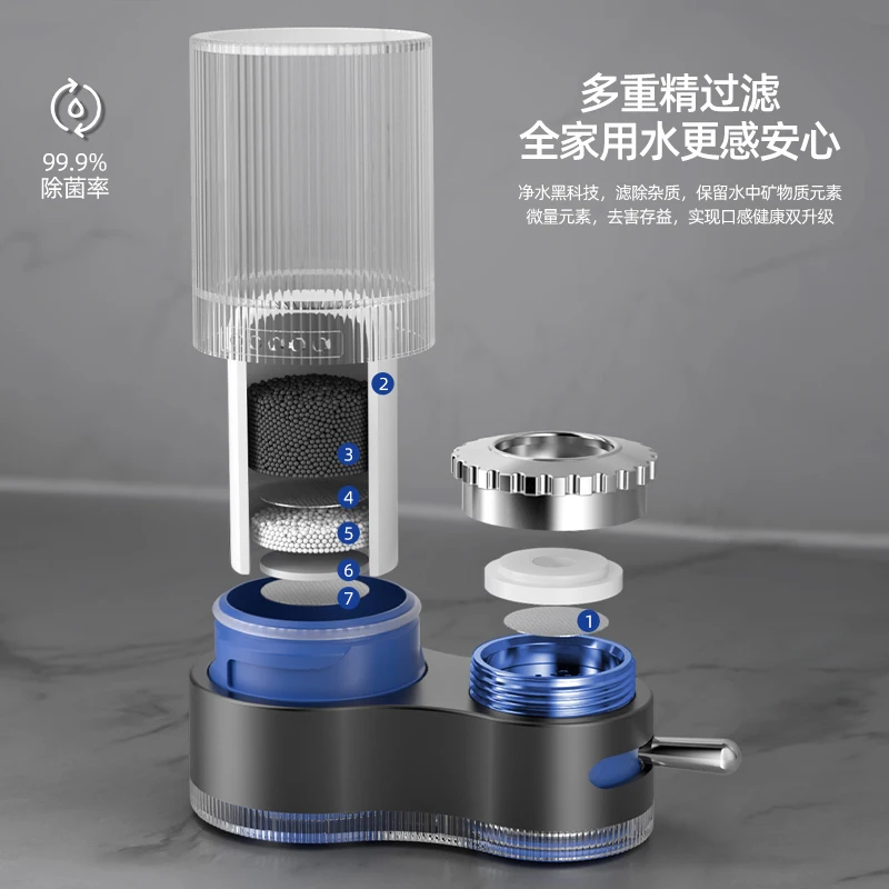 Manual Household Kitchen Faucet Tap Water Purifier Activated Carbon Filter Element for Dirty Water Purification