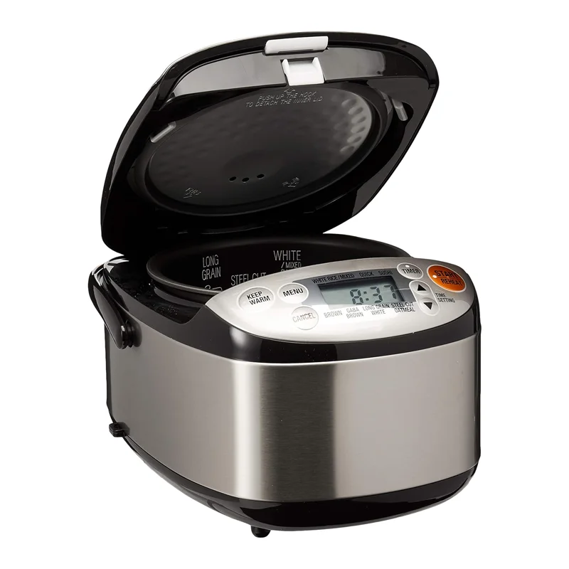Rice Cooker Heater 3 Cups 6 Cups 8 Cups Uncooked Rice Stainless Steel Electric Rice Cooker with Smart Button Operate