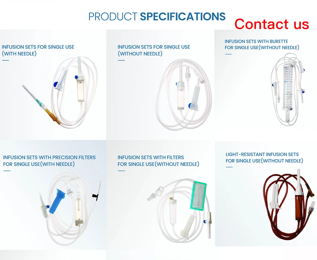 High Quality CE Sterile Luer Lock Infusion Giving Fluid Drip Set Sterile Disposable IV Infusion Set with Flow Regulator