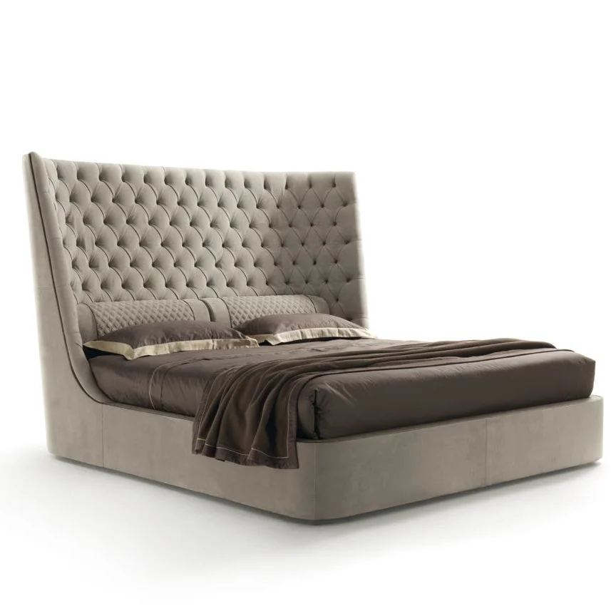 High Quality Customized Wooden Fabric Bed Luxury Bedroom Set Furniture