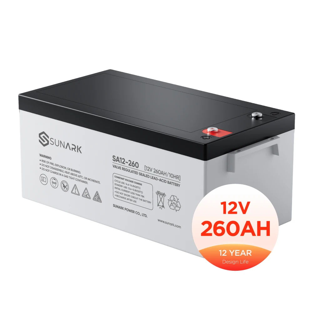 Chinese Manufacturer SunArk 12V 250Ah 12V1200Ah Agm Lead Acid Battery 300Ah Energy Store Batteries