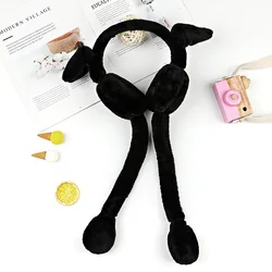 Женские теплые зимние наушники Tik Tok, уличные длинные плюшевые наушники в виде кролика