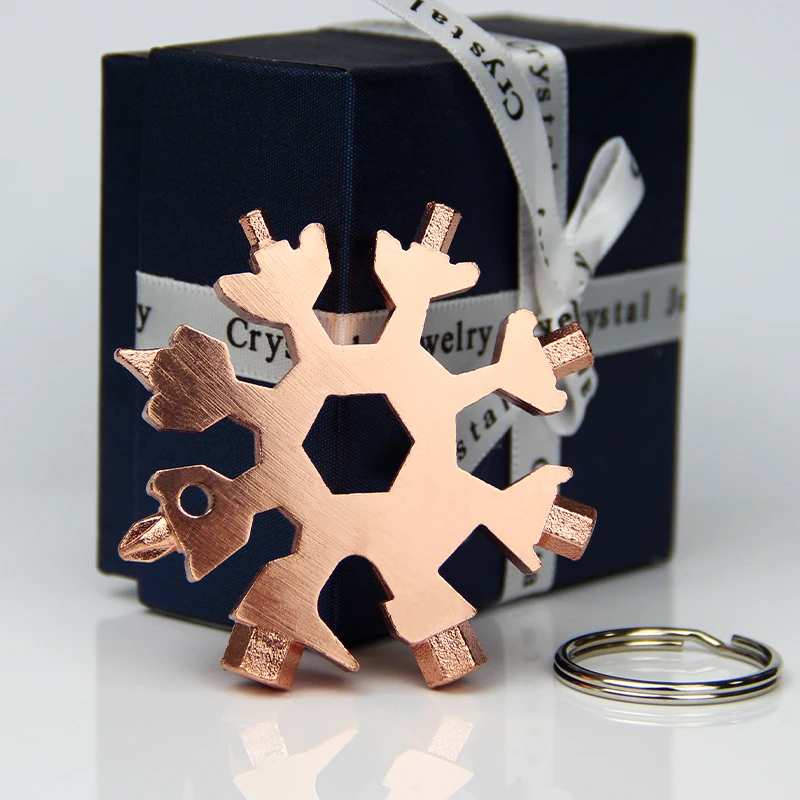 Лидер продаж на Amazon, 18 в 1, многофункциональные инструменты с красочной и изысканной упаковкой, с кнопкой-ключом, снежинкой, отверткой, гаечным ключом