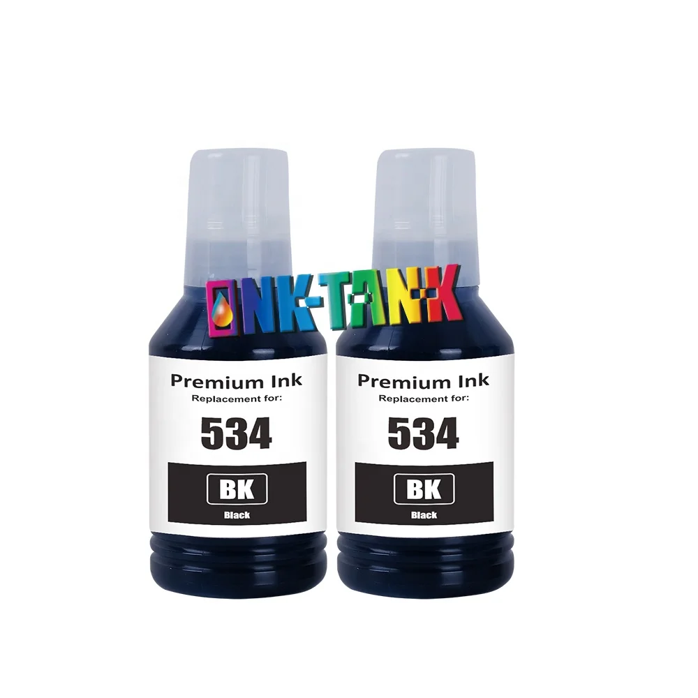 INK-TANK 534 532 T532 T534 Premium Black Compatible Bottle Water Based Refill Ink Tinta for Epson EcoTank M1100 Printer