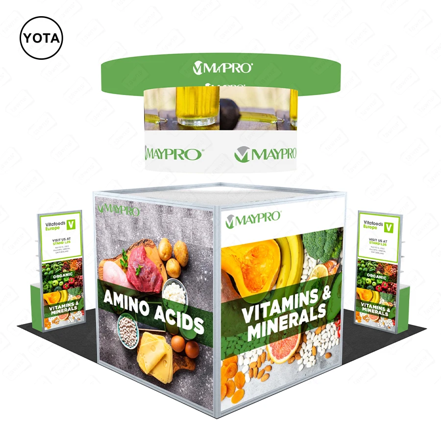 Tawns Easy Set Up Modular Trade Show Equipment Booth Stand Tension Fabric Aluminum Frame Banner Stand for Exhibition Expo