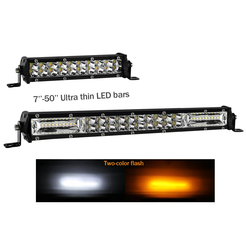 Wholesale Led Dual Color Led Bar, Flash Lighting Amber White Strobe 32 Inch Led Light Bar