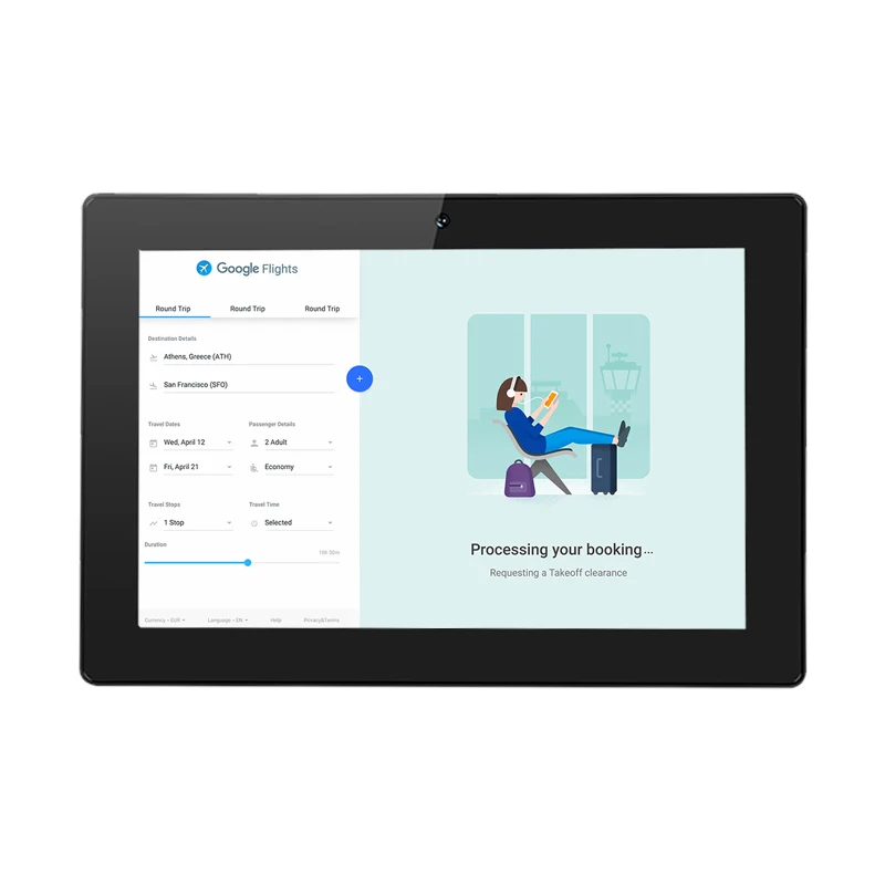 YC-102P Android 7.1 Tablet PC IPS 1280*800 Resolution 500 Nit Brightness Touch Panel