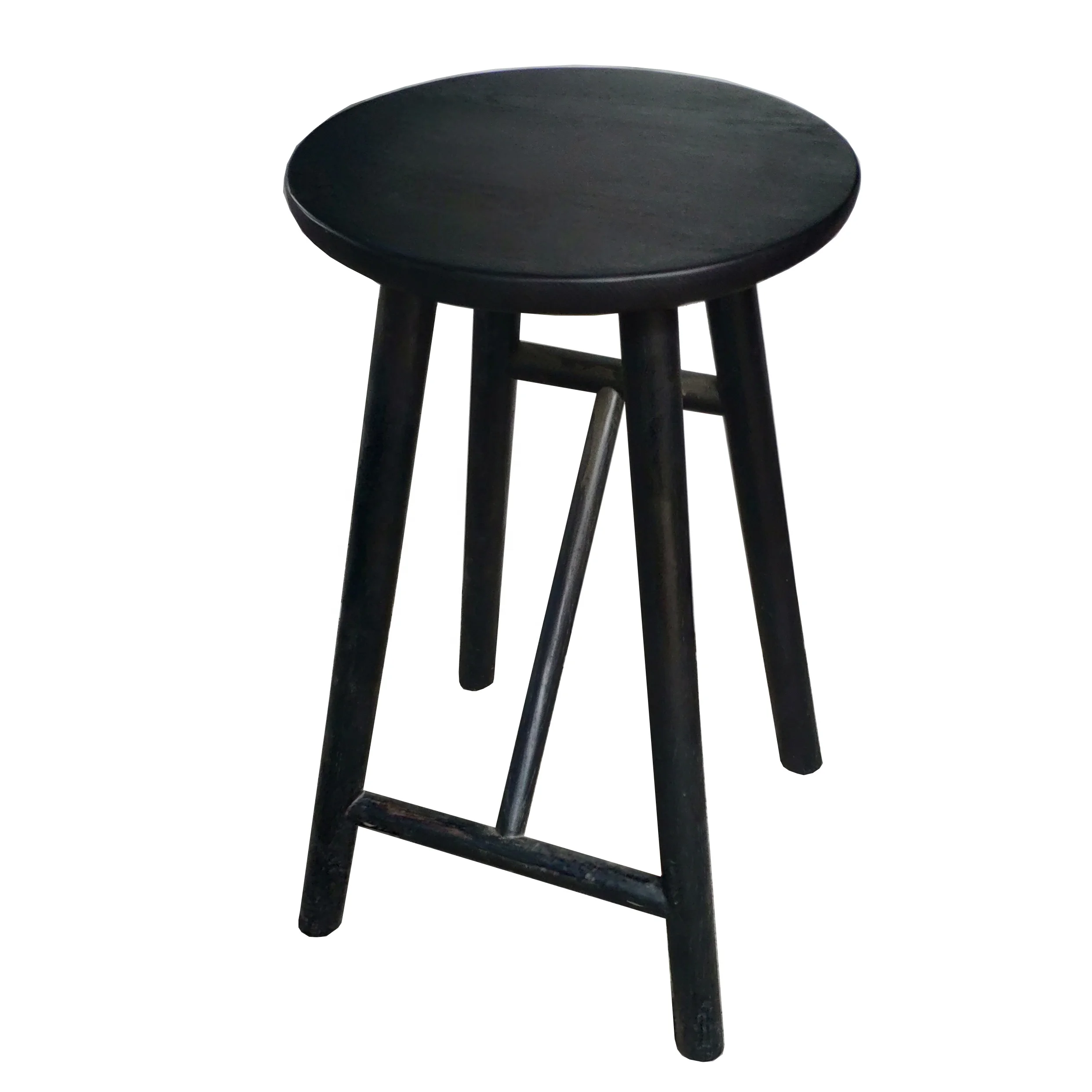 made in vietnam unique design back chair wood seat bar furniture