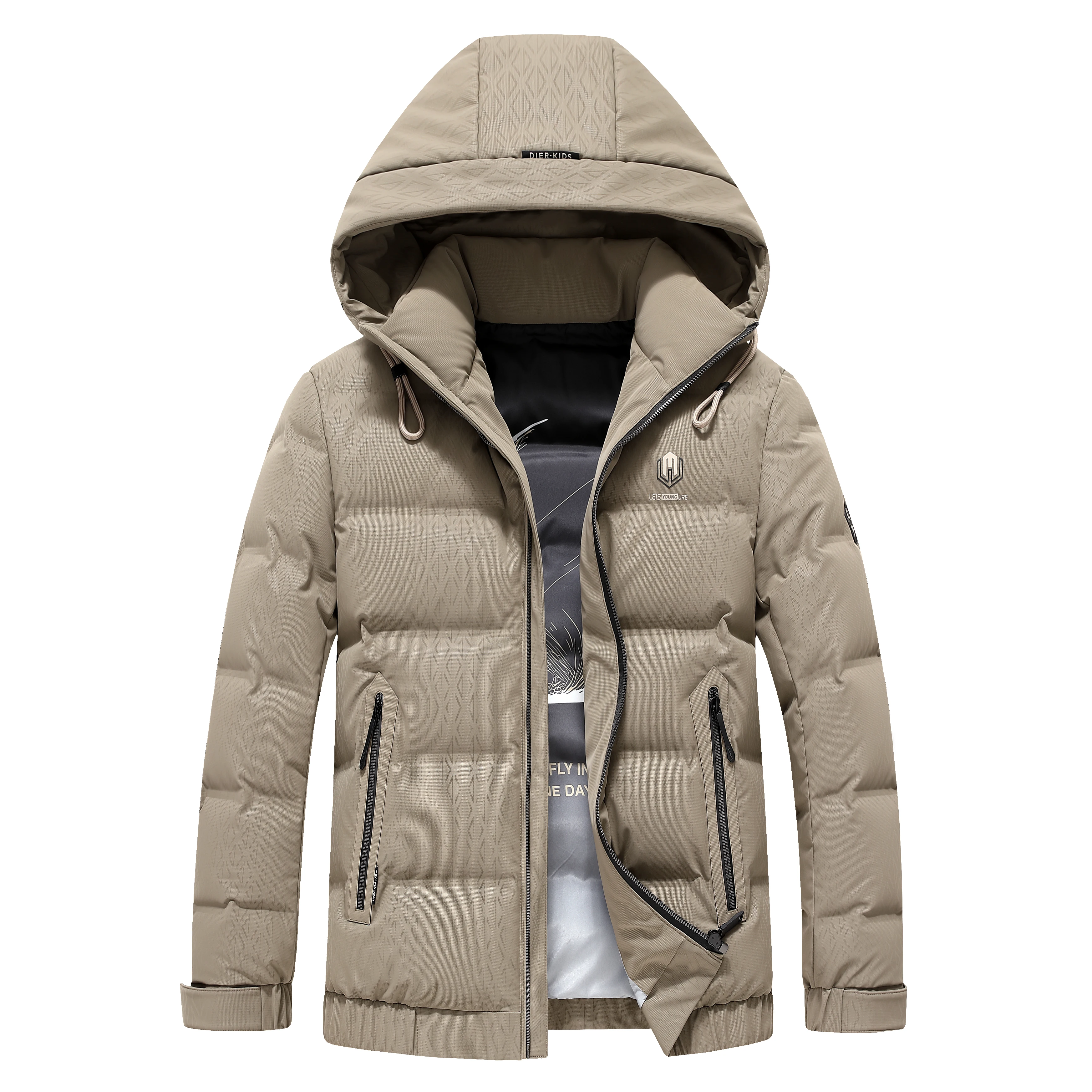 Superior quality smooth fabric outdoor winter warm coats waterproof plus size quilted duck down jackets