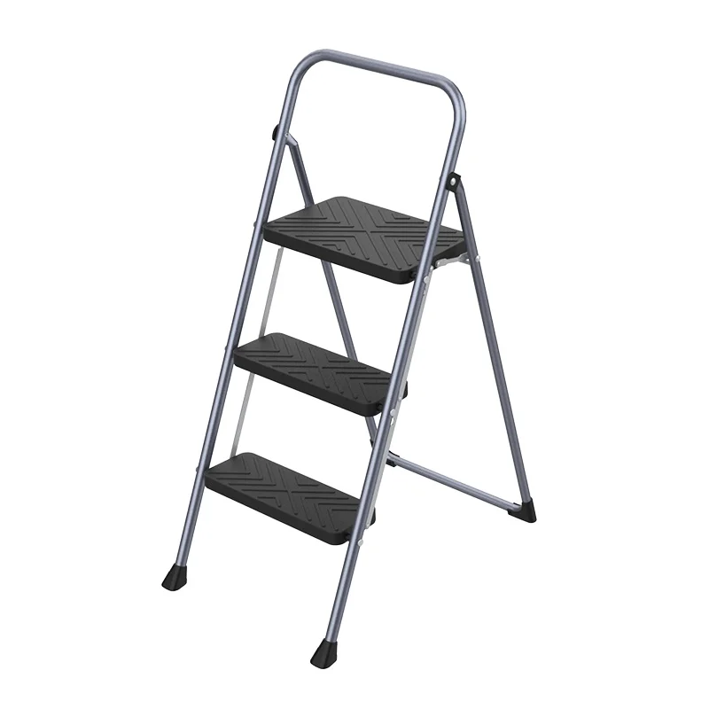 150kg  loading capacity household portable step stool chair folding metal steel 2 3 step ladder