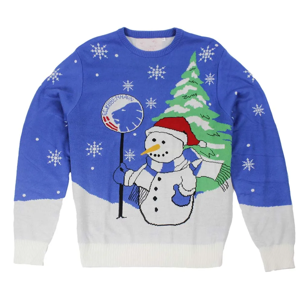 Пуловер вязаный с длинным рукавом и круглым вырезом для мальчиков