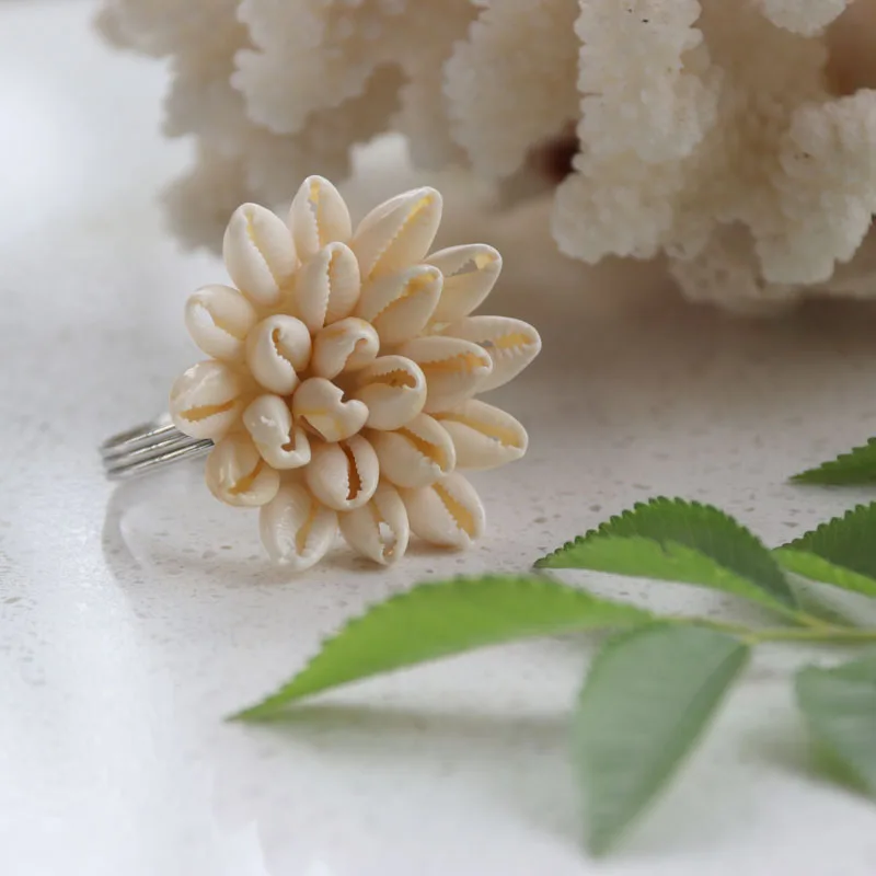 16 Styles Shell Flower Napkin Rings Natural Shell Napkin Holders Coastal Beach House Table Decor