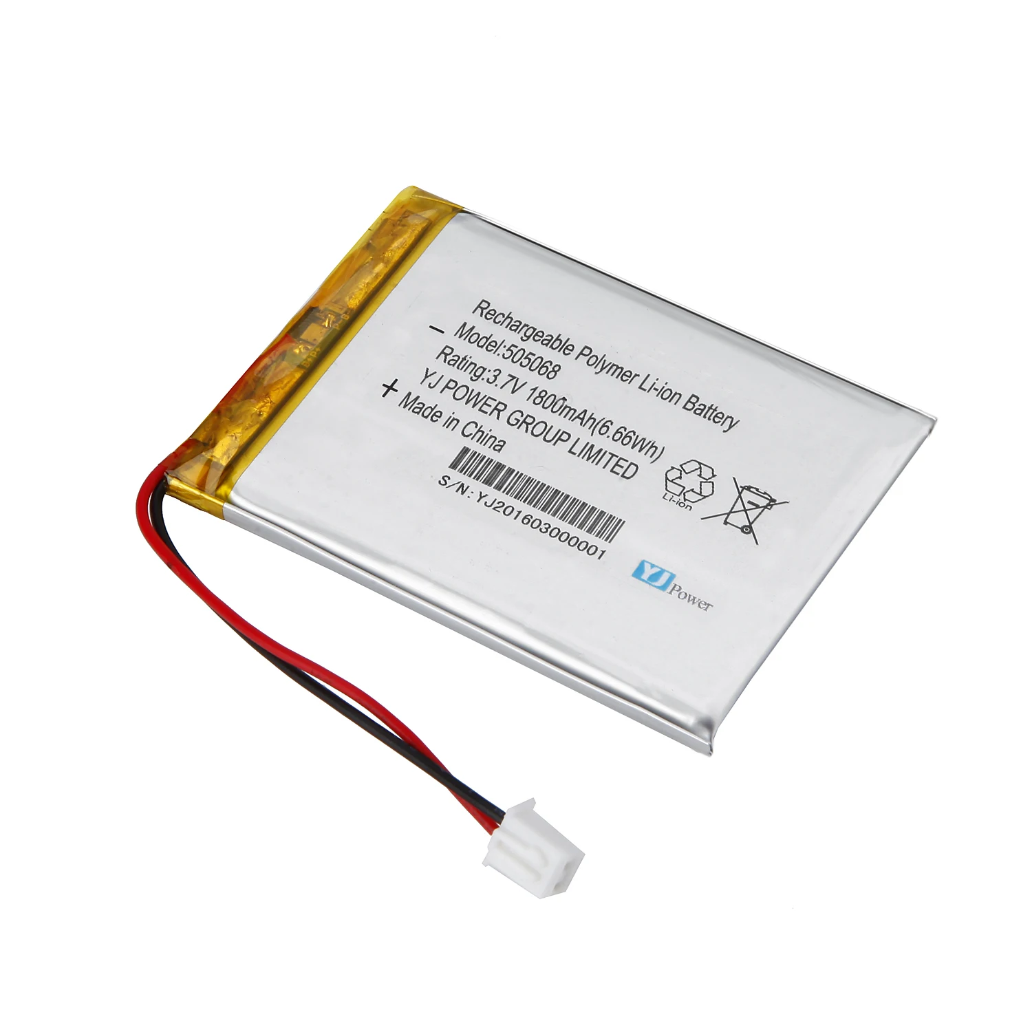 3.7 V 505068 505070 2000mAh 1800mAh  Rechargeable lithium ion  polymer battery for power bank ,loudspeaker, smart lock