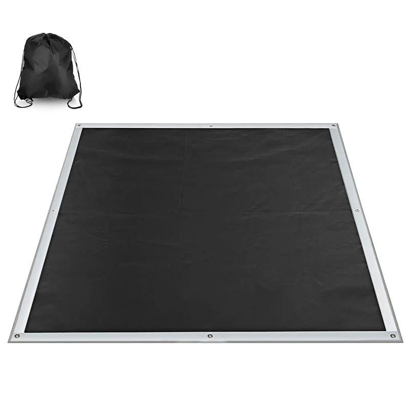 67x60 черный Гриль коврик & огонь стол для настольного тенниса под костра BBQ Deck пожаробезопасный квадратный