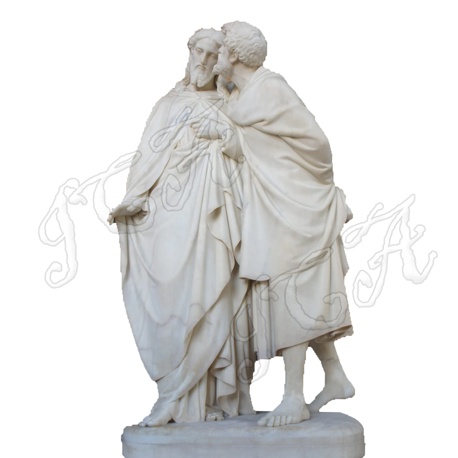 Classical life size religious natural Stone catholic marble Godfather statues for garden/church/cemetery