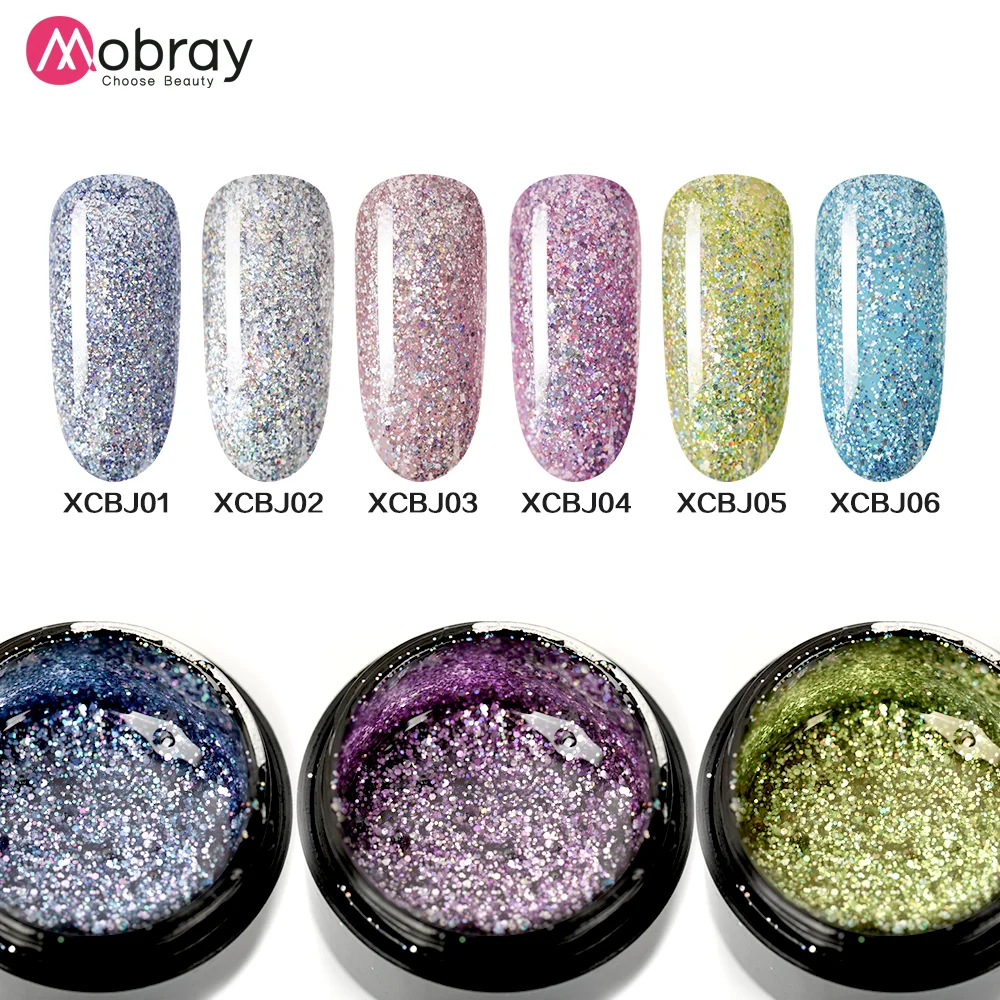 Mobray 2019 Hot Sale  Classic series 12 ml  Glitter diamond Gel Nail Polish