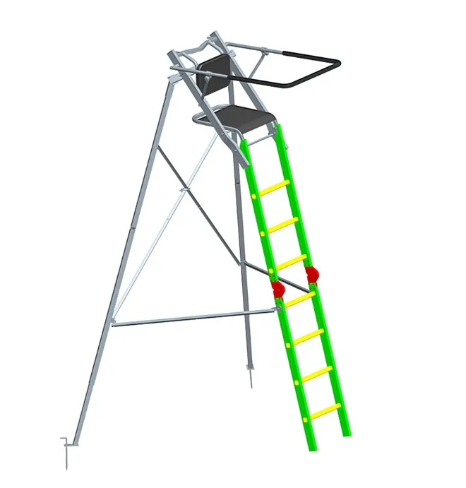 Alum. Folded Ladderstand without the rear support legs/Tripod with rear support legs