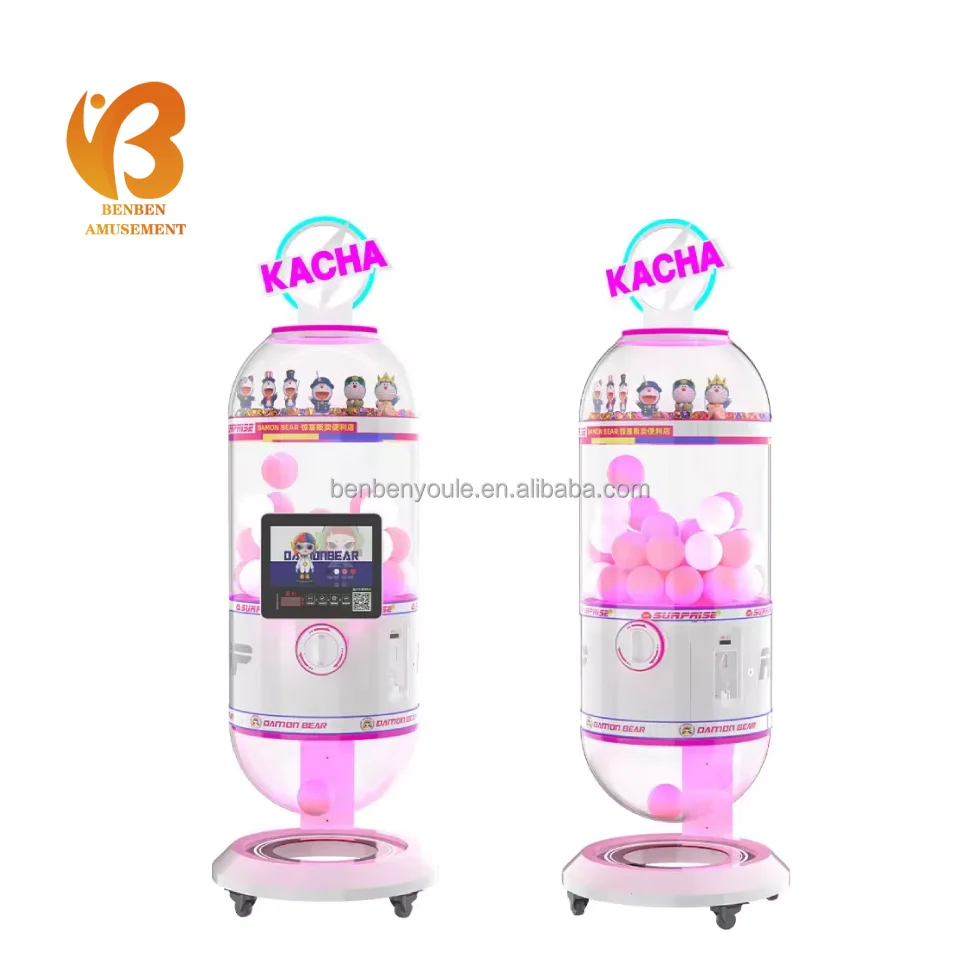 Amusement Center Coin Operated Capsule Kids Play Toy Vending Machine Custom Capsule Suspension Gashapon Gift Machines Gashapon