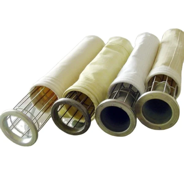 Baghouse  fibreglass silo bag filter dust collector filter bag and venture basket