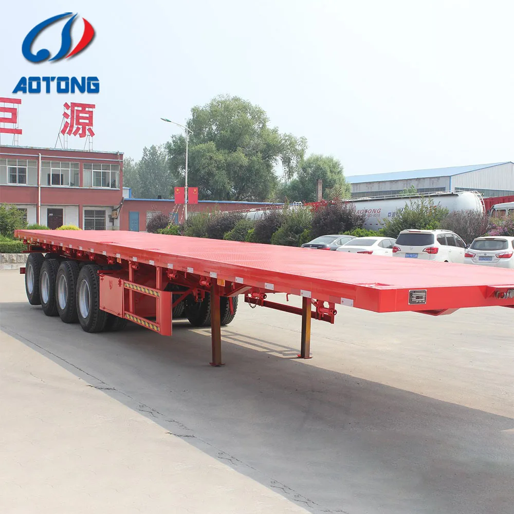 12m Flatbed Semi Trailer or Used Flat Bed Trailer