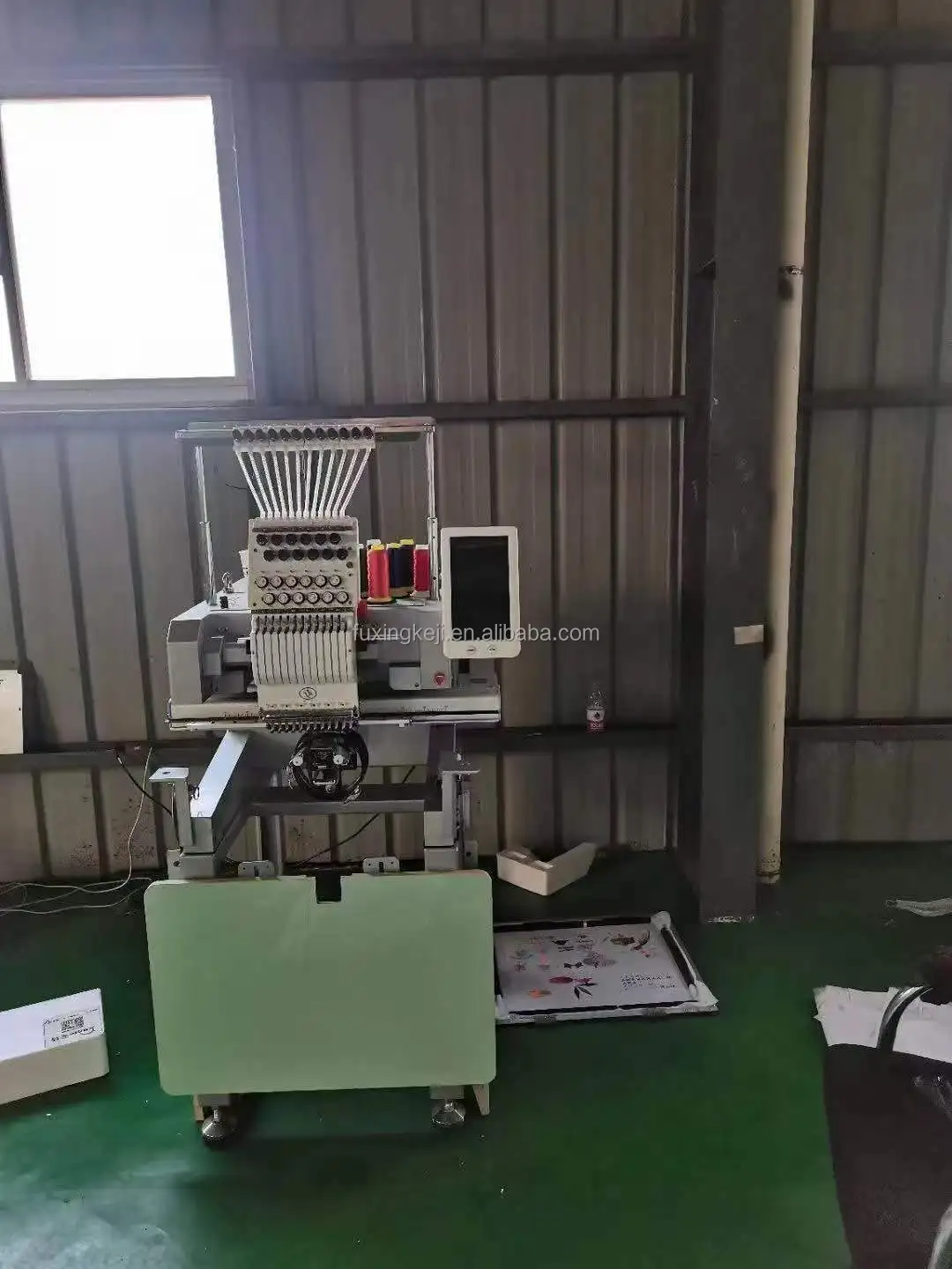 Used High quality Taiwan LIHONG single head 12 needles computerized embroidery machine industrial embroidery machine