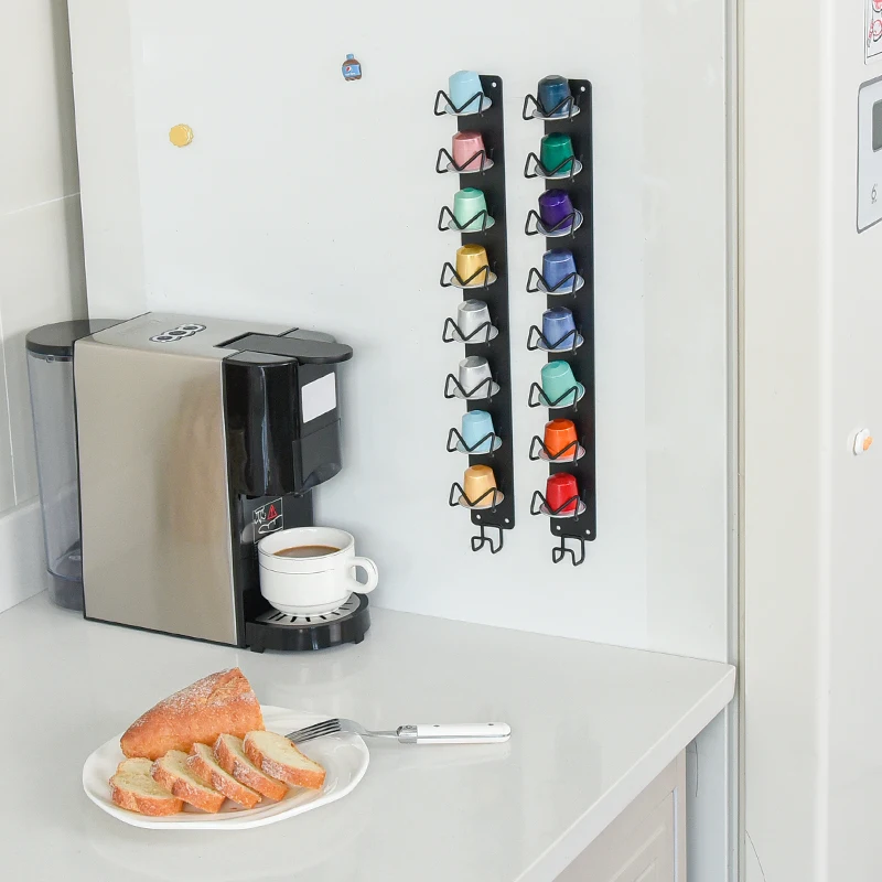 Customized Coffee Pod Storage Rack Coffee Station Organiser Magnetic Refrigerator Coffee Capsule Holder for Home