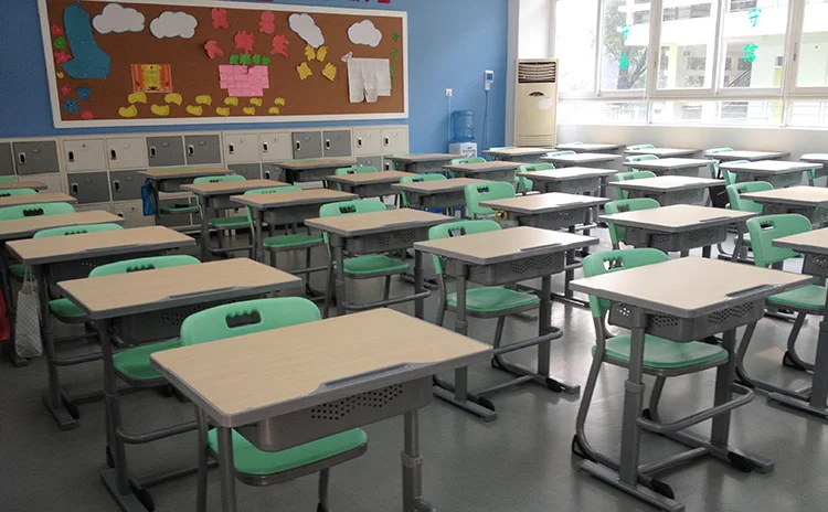 HY0336 Indian popular school set student desk chair with metal wood