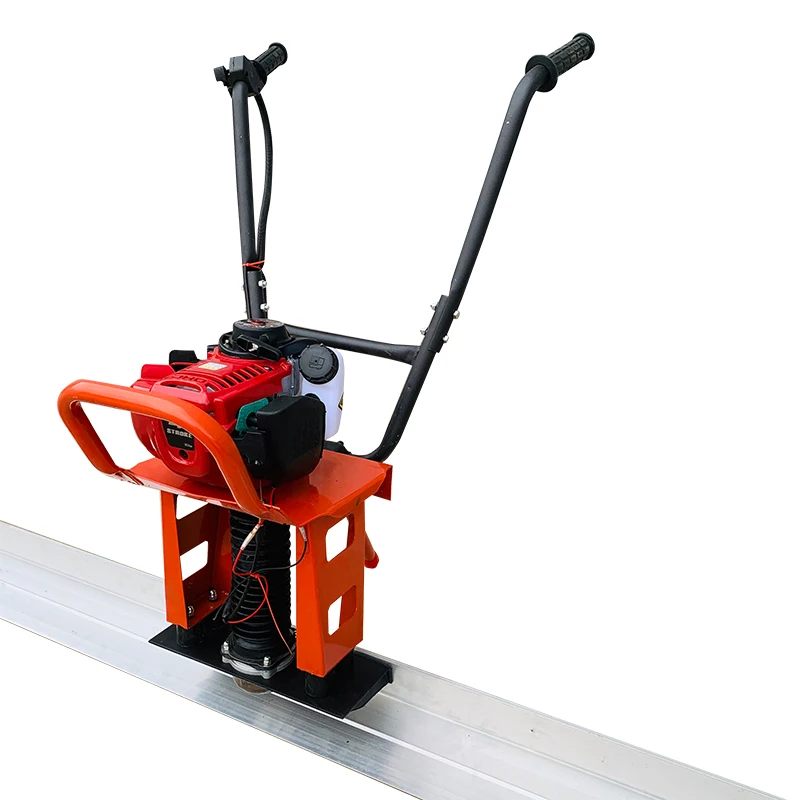 Road Construction Machine With Gasoline Engine Leveling Concrete Vibration Ruler Concrete Vibratory Screed