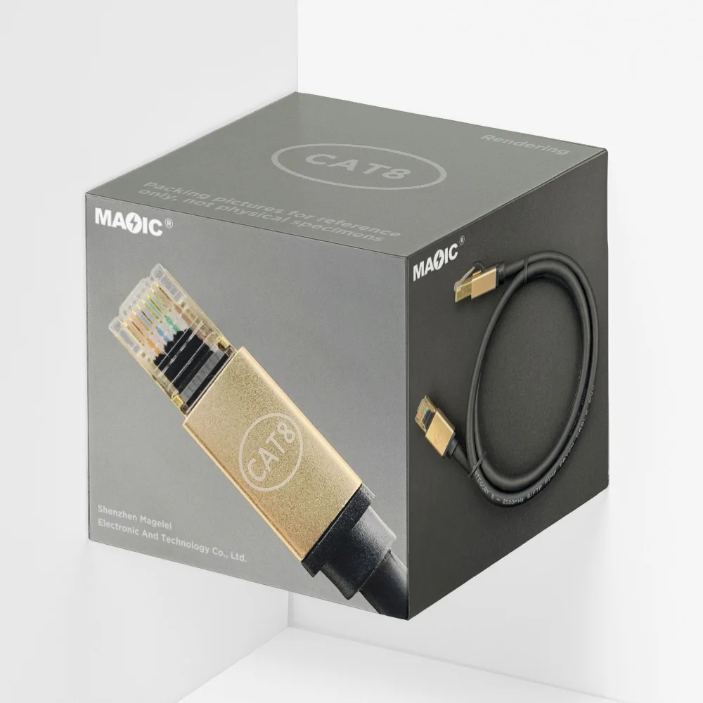 Ethernet Cable 10 ft, Cat 8 Shielded High Speed Ethernet Cable 40Gbps with Gold Plated Plug SFTP Wires CAT8 Cable for Router PS4